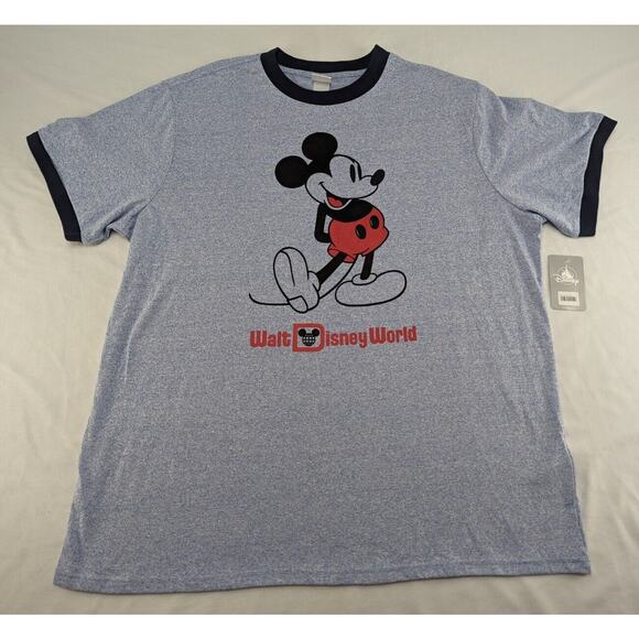 2XL NEW Walt Disney World Parks Blue Mickey Mouse Shirt NWT - Picture 1 of 16